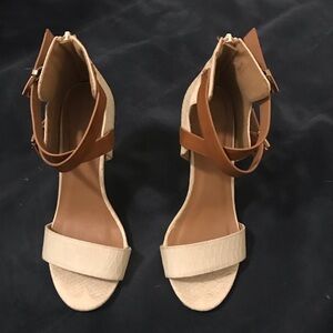 Elegant Cream and Tan Women's Heels
